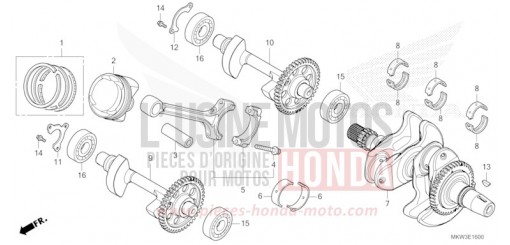 VILEBREQUIN/PISTON NC750XAM de 2021